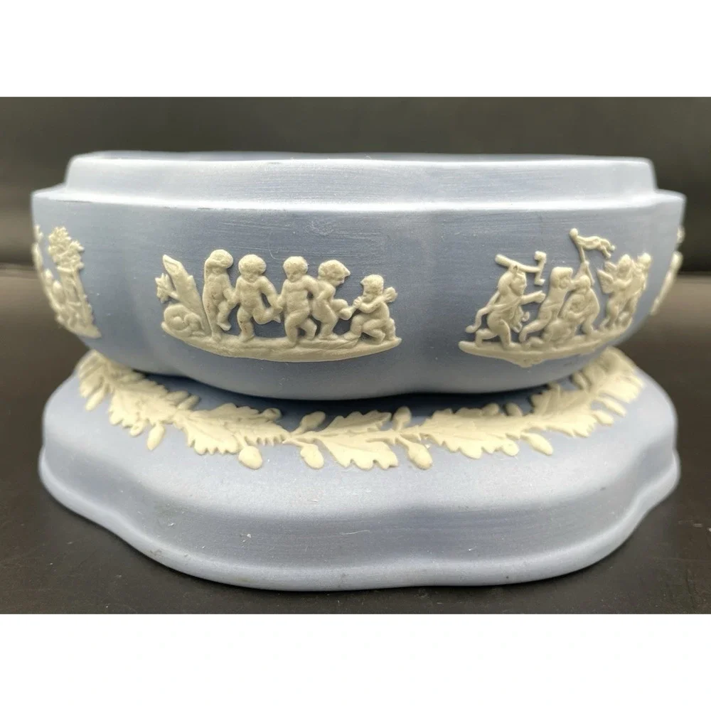 Vintage WEDGWOOD England Blue Jasperware AESCULAPIUS 5